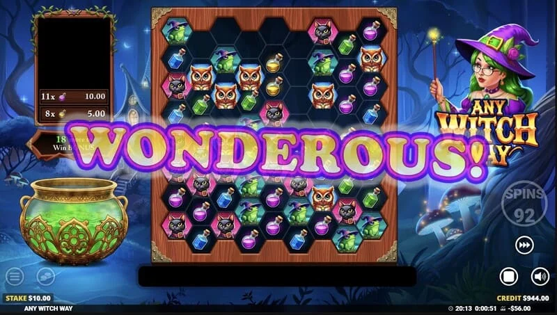 Any Witch Way - kemenangan besar dalam Free Games dengan pengganda